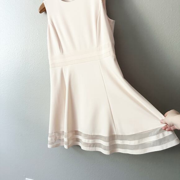 Calvin Klein Illusion Fit n Flare Sleeveless Blush Dress Women's Size 16P - Picture 5 of 13